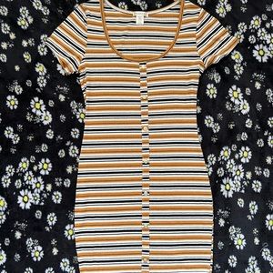 striped t-shirt dress